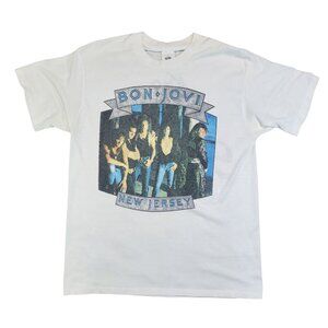 Vintage 80s Band Bon Jovi Jersey Syndicate Made in USA Shirt - XL